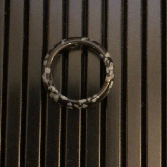 Snowflake Obsidian Crystal Ring - Picture 1 of 2